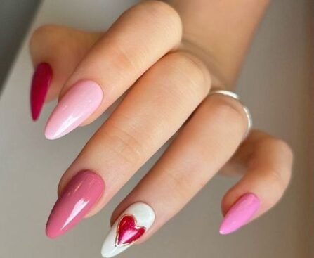 40+ Super Easy Valentine's Nails To DIY At Home |